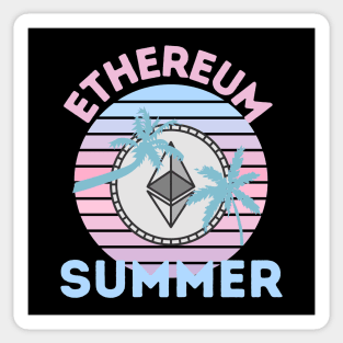 Ethereum Summer Retro Sunset Sticker